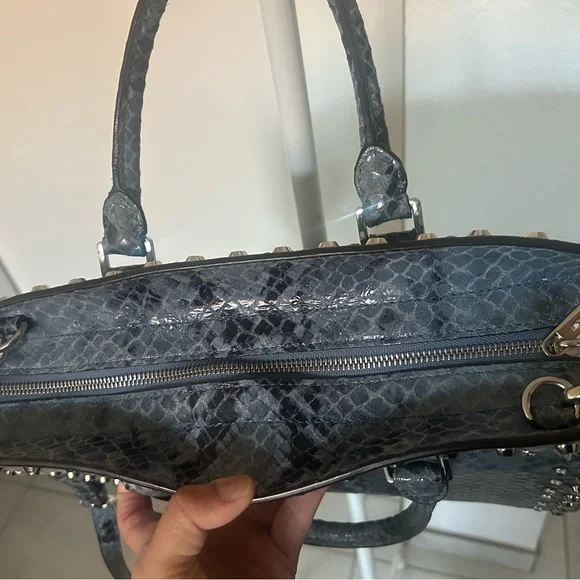 Michael Kors leather Denim Snake Print Tote - Picture 6 of 9